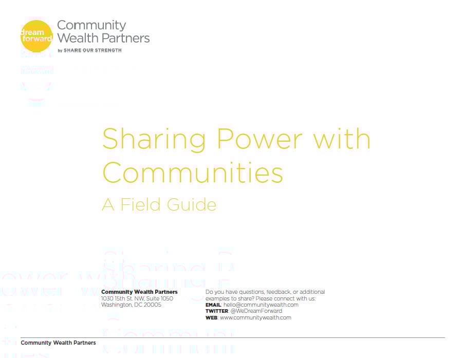 Sharing Power with Communities: A Field Guide